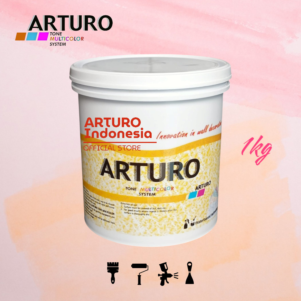 Jual ARTURO Type Arturo Tone Kaleng 1kg Cat Texture Tone Flakes Tekstur ...