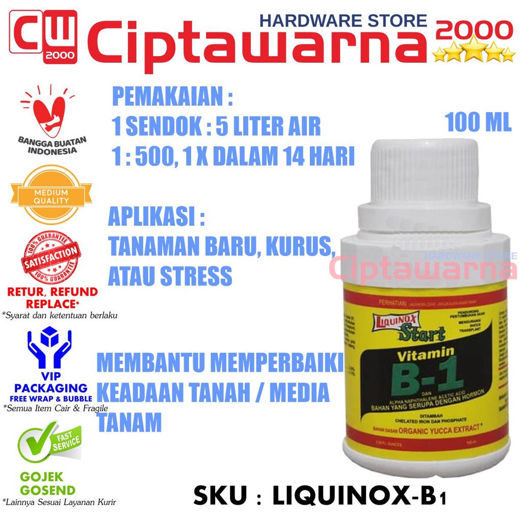 Jual Pupuk Vitamin B1 Liquinox 100ml Obat Anti Stress Semua Jenis ...