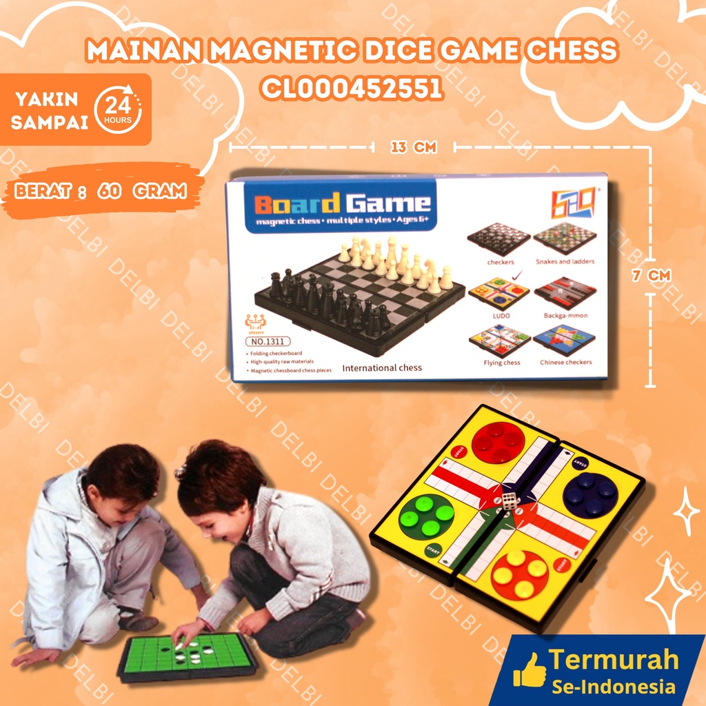 Jual Chess Magnetic Board Game Mainan Edukasi Keluarga Anak Mengasah ...