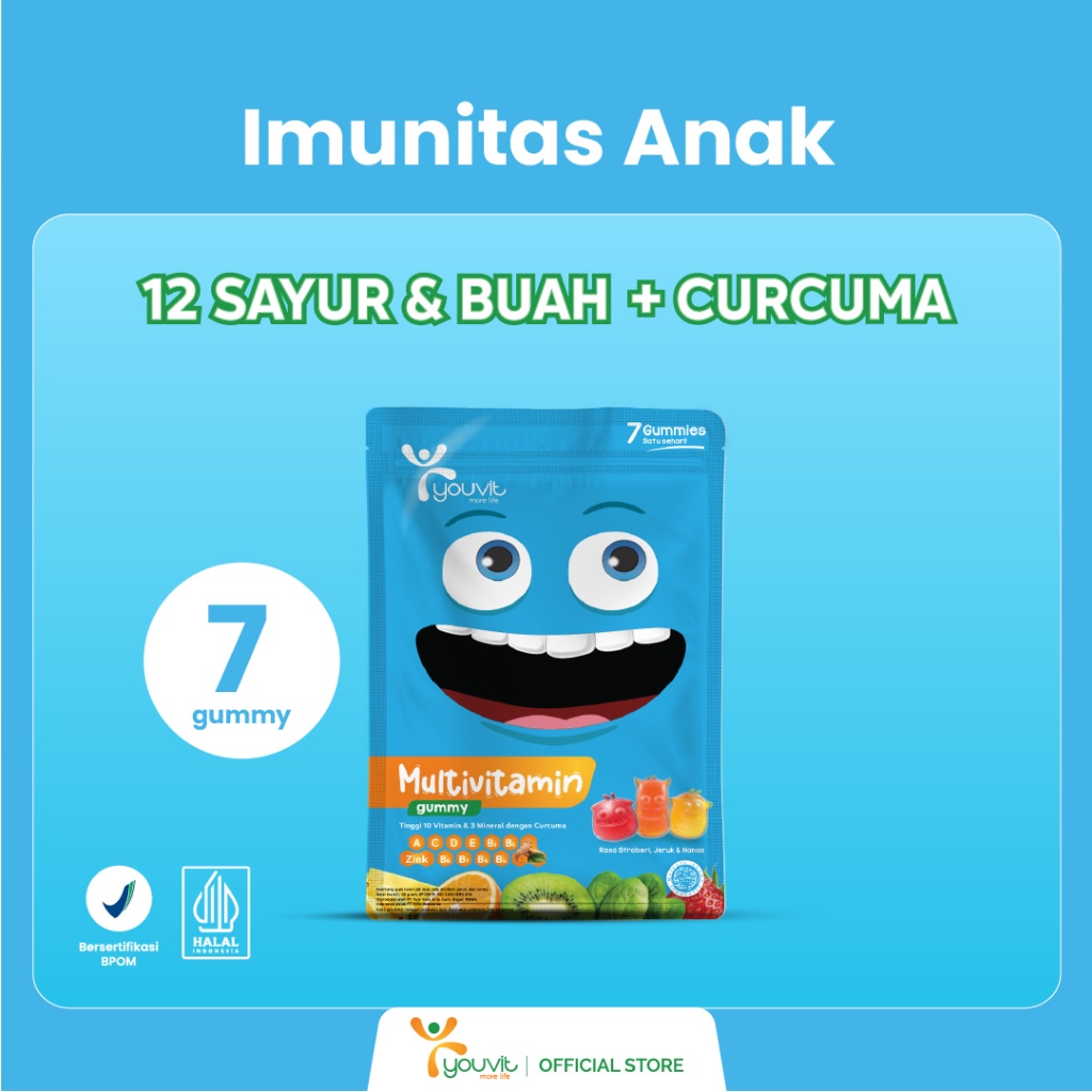 Jual Kamia Youvit Multivitamin Gummy Anak 7 day untuk Tumbuh Kembang ...