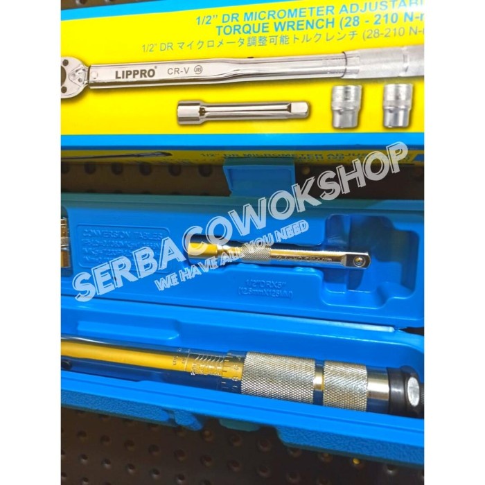 Jual Lippro Kunci Momen Kunci Torsi Moment Torque Wrench 28 - 210 NM ...