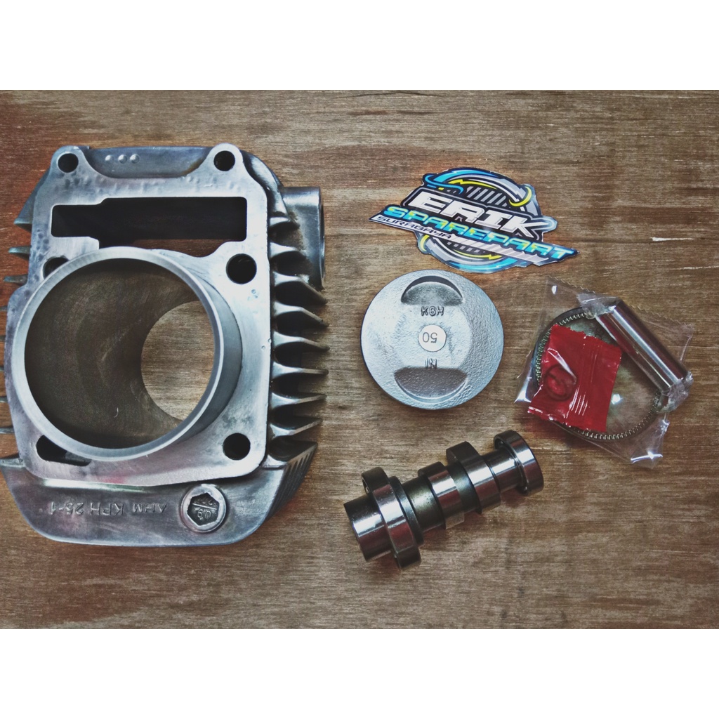 Jual BLOK BORE UP KHARISMA KHRISMA SUPRA 125 KPH KARISMA PISTON 55MM 58MM BAHAN ORI SET NOKEN AS