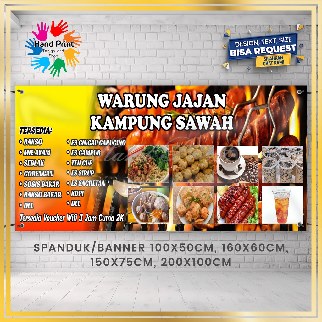 Jual Cetak SPANDUK / BANNER MMT Sate Seafood Bakar Sosis Dan Bakso ...