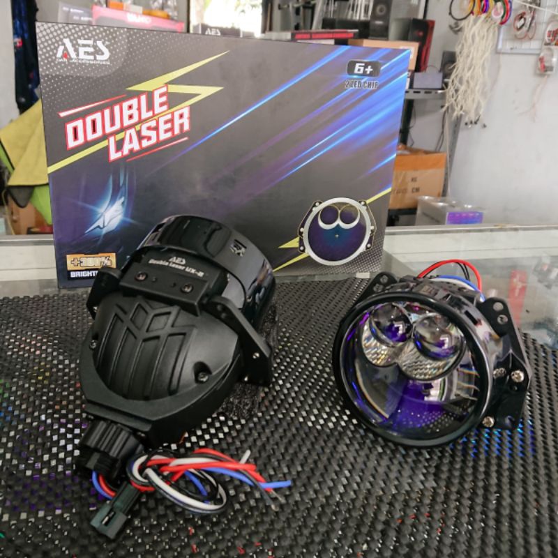 Jual Projie Proji Projector AES UX 2 Laser 70W Biled 3 Inch kembaran