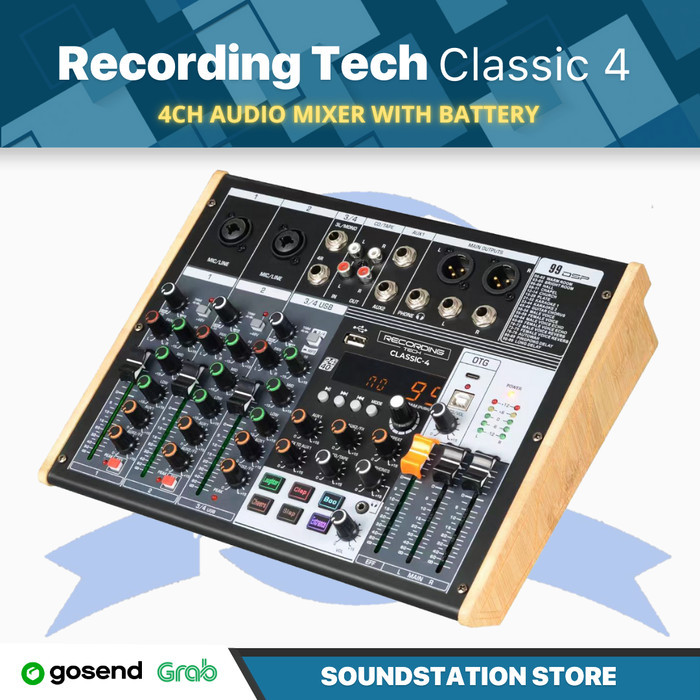 Jual Recording Tech Classic4 4 Channel Audio Mixer With Built in ...
