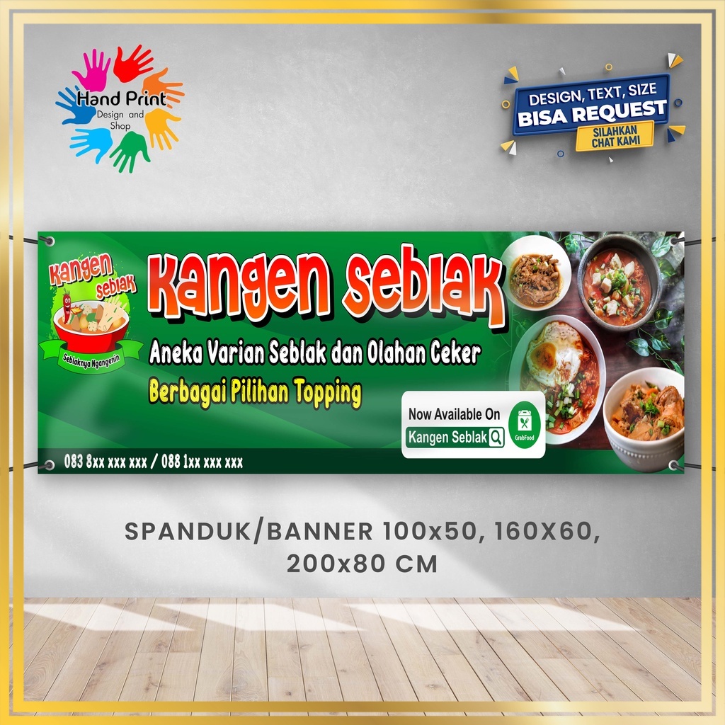 Jual SPANDUK / BANNER Warung Seblak B Bisa Request Desain | Shopee ...