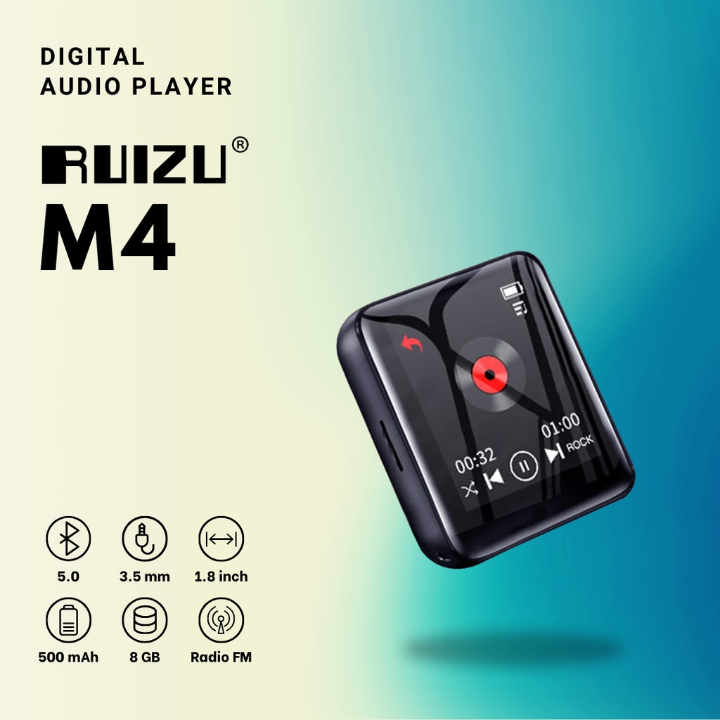 Jual RUIZU M4 Mini Smart MP4 Digital Audio Player Bluetooth Touchscreen