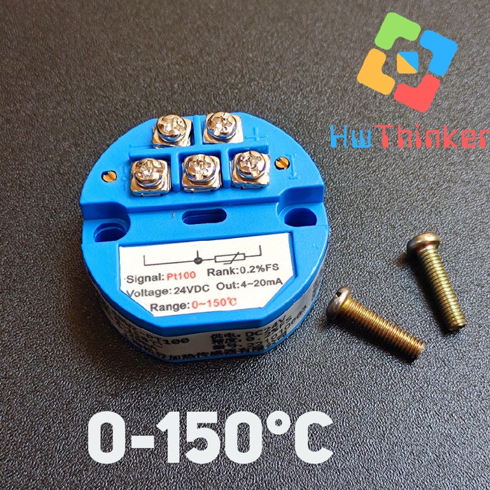 Jual Temperature Transmitter 420mA input RTD PT100 3 wire DC 24V 0