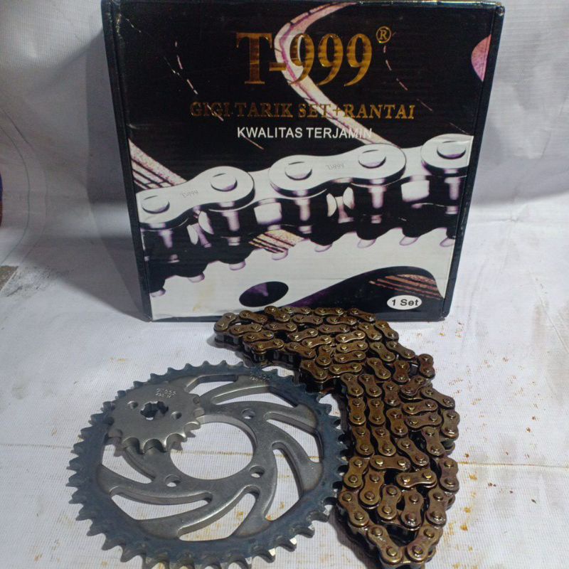 Jual GEAR PAKET DEPAN BELAKANG SET RANTAI SUZUKI SMASH SHOGUN 125