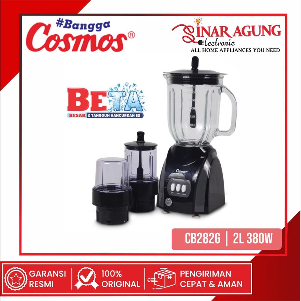 Jual [COD] COSMOS BLENDER CB282G / CB-282G / CB 282G (KACA / 2 LITER ...