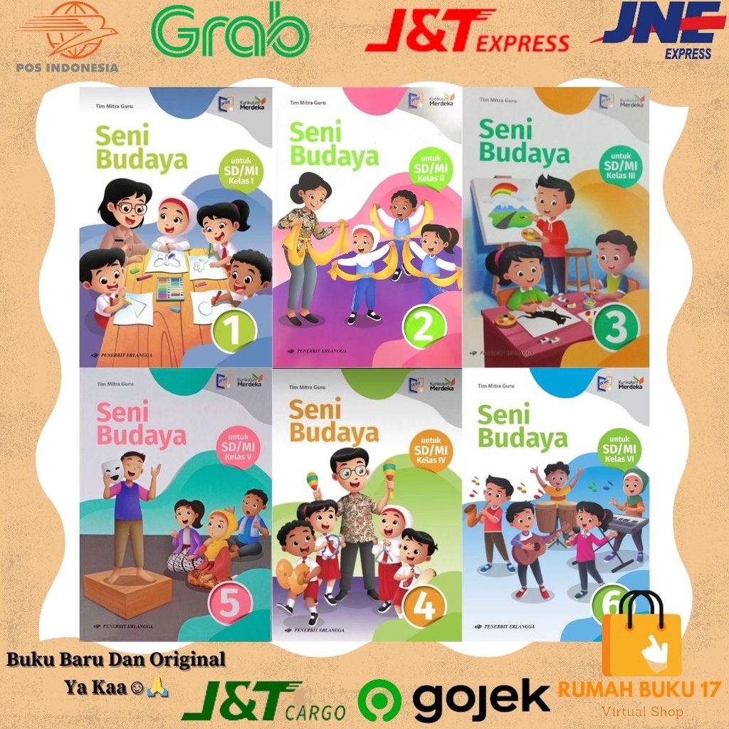 Jual SENI BUDAYA SD/MI Kelas 1 2 3 4 5 6 Penerbit Erlangga Kurikulum ...