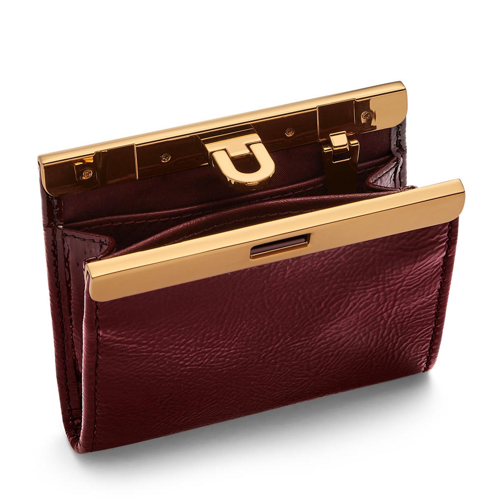 Jual Fossil Penrose Small Wallet Crossbody Mahogany Leather Dompet