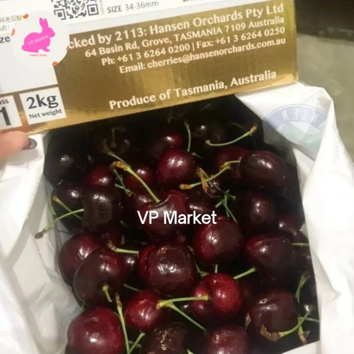 Jual Cherry Tasmanian 43 South Manis Size 3436 Buah Ceri Tasmanian 2kg Shopee Indonesia