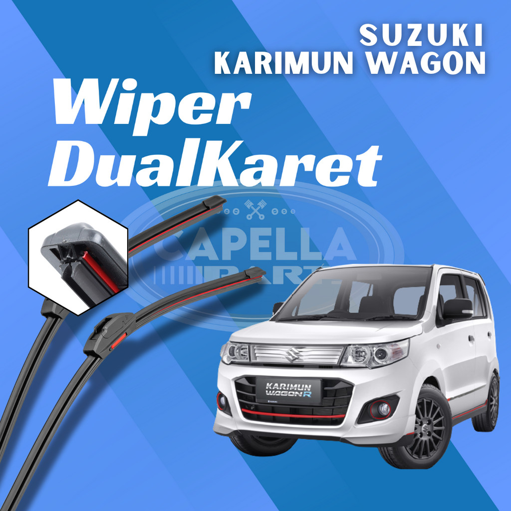 Jual Wiper Dual Blade Mobil Suzuki Karimun Wagon R Model Karet Ganda 1 ...