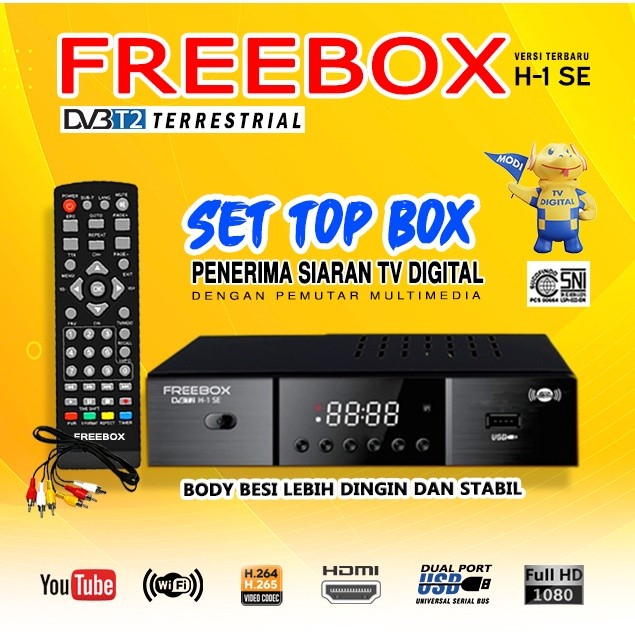 Jual SET TOP BOX FREEBOX VERSI TERBARU STB EVINIX H1-MAX & FREEBOX H1 ...