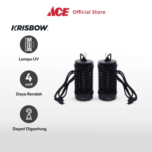 Jual Krisbow Set 2 Pcs Perangkap Nyamuk 4 Watt Electric Insect Killer ...