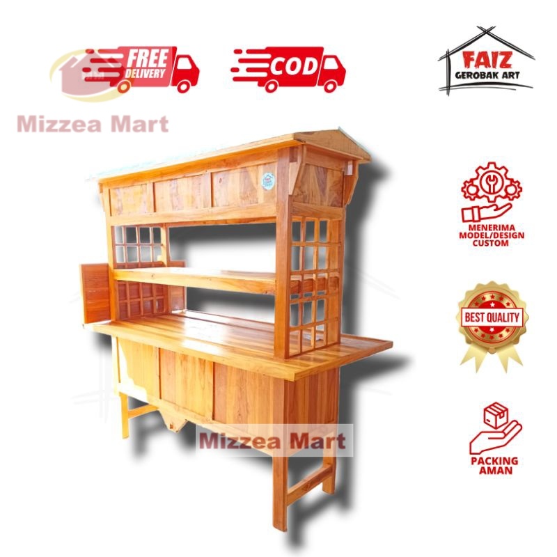 Jual Mizzea Mart Gerobak Angkringan Model Jepang Rak Tingkat Shopee