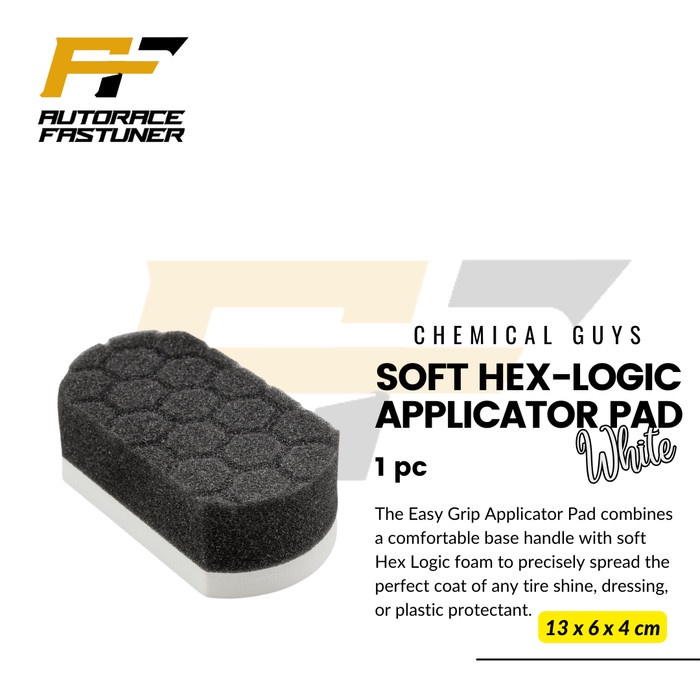 Jual Chemical Guys Easy Grip Soft HexLogic Applicator Pad white