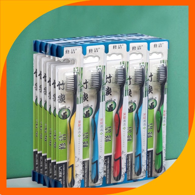 Jual AUN Sikat Gigi Dewasa Arang Bambu Charcoal 5Pcs/Sikat Gigi Dewasa