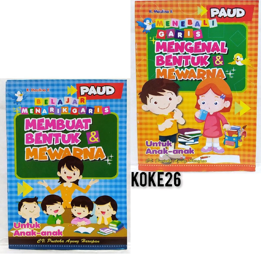 Jual Buku Anak Belajar Menarik Garis Membuat Bentuk & Mewarna ...