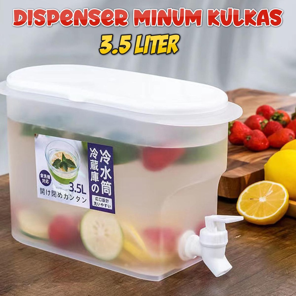 Jual Dispenser Jus Portable Minuman Kulkas 3.5 Liter / Dispenser ...