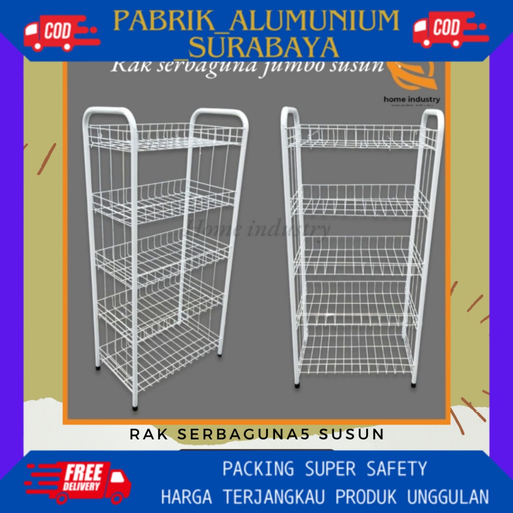 Jual Rak serbaguna jumbo susun 5/Rak chiki/Rak besi/Rak toko/Rak ...