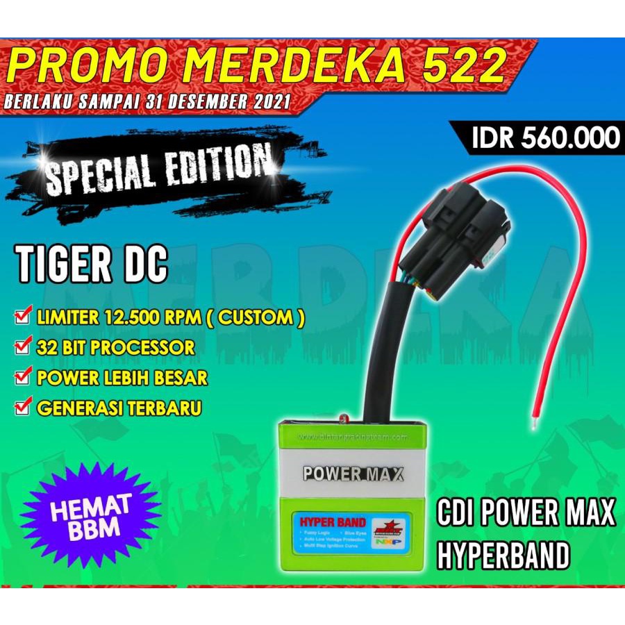 Jual CDI HYPERBAND HIJAU TIGER DC SPECIAL LIMITED EDITION | Shopee ...