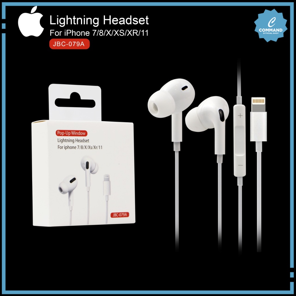Jual FULL GARANSI !! HANDSFREE HANDSET EARPHONE LIGHTNING JBC-079A ...