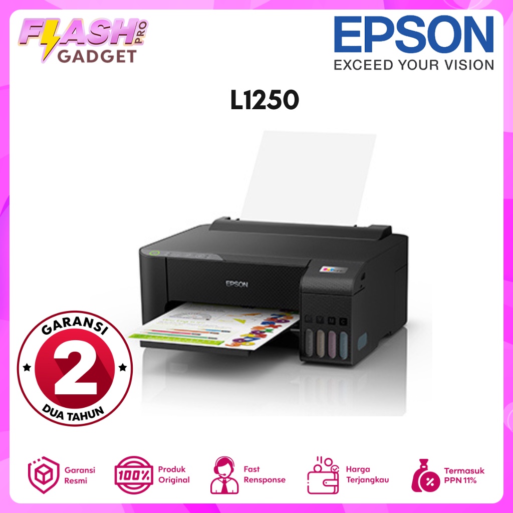 Jual Printer Epson L1250 Ecotank Print Wi Fi Ink Tank Shopee Indonesia 6603