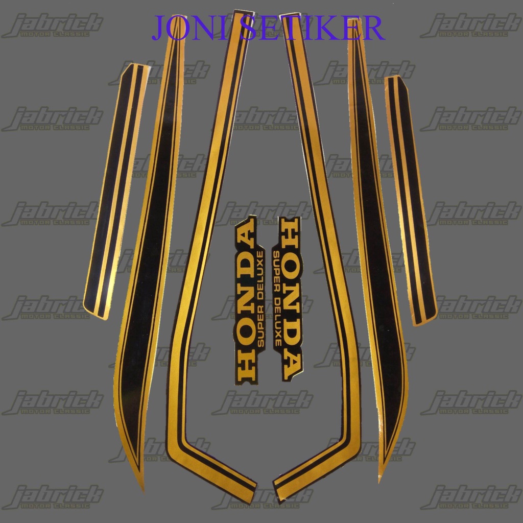 Jual Striping Stiker Lis Standar Honda Gl Th Gold Hitam Shopee Indonesia