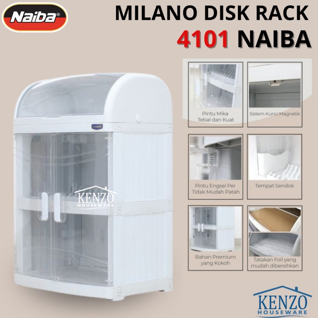 Jual Rak Piring 5 Susun Dengan Tutup MILANO DISH RACK NAIBA Lemari ...