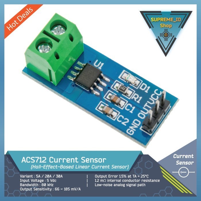Jual ACS712 Current Detection Sensor | Arduino Raspberry pi | Shopee ... image.
