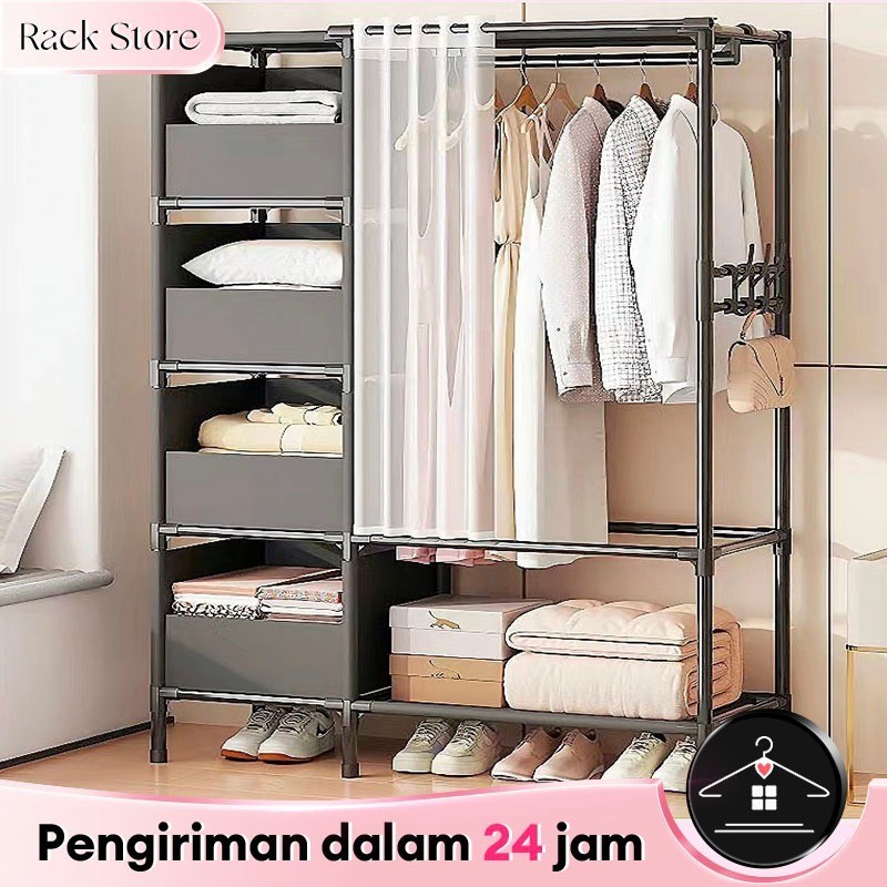 Jual QL29EM Rak Gantungan Baju Lemari Gantung Baju Minimalis Stand ...