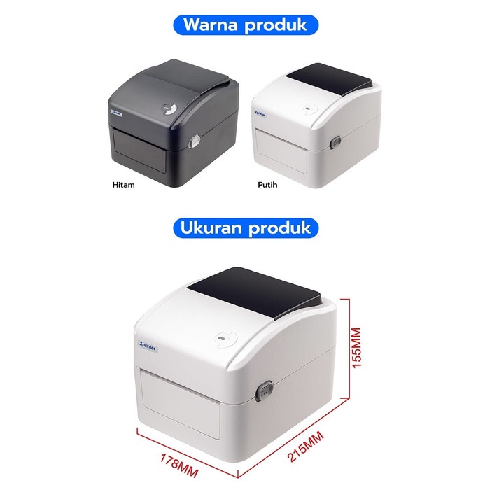 Jual PRINTER BARCODE THERMAL / LABEL PRINTER XPRINTER XP-420B 110MM ...