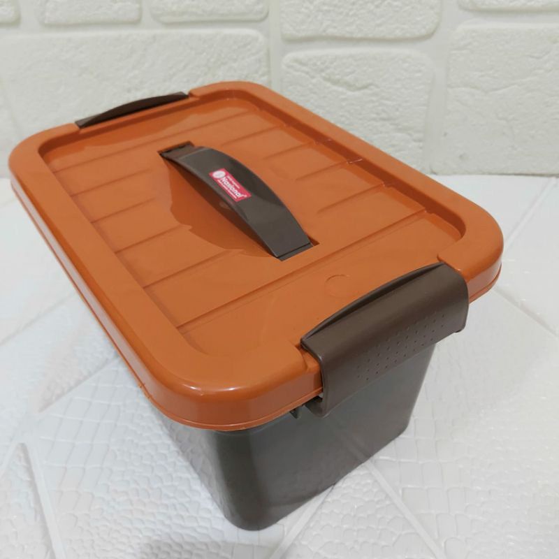 Jual Container Box Plastik Kotak Penyimpanan Barang - 16 Liter Coklat ...