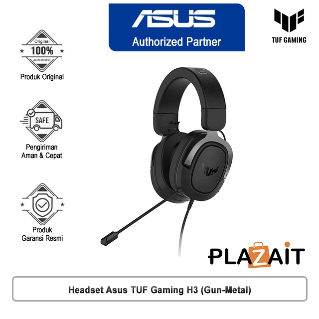 Jual Headset Asus TUF Gaming H3 (GunMetal) Shopee Indonesia