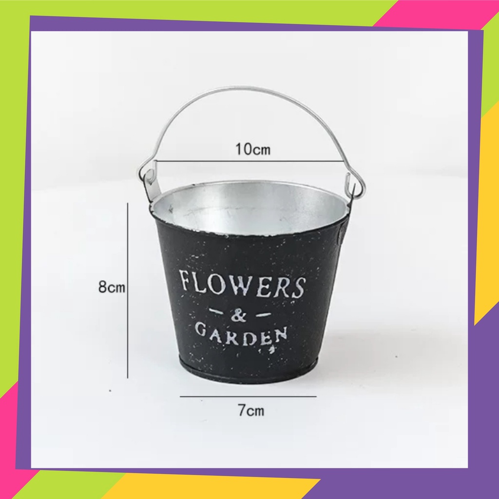 Jual 1896PBAD1 / Pot bunga kaleng flowers & garden aesthetic / Vas ...