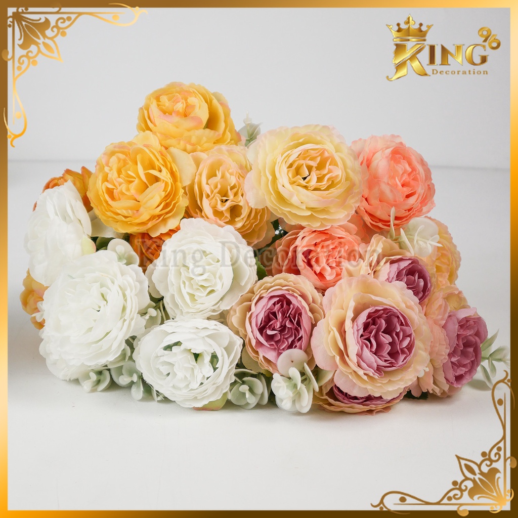 Jual PEONY ROSALINDA ARTIFICIAL BUNGA ROSE PEONI BUATAN PREMIUM UNTUK ...