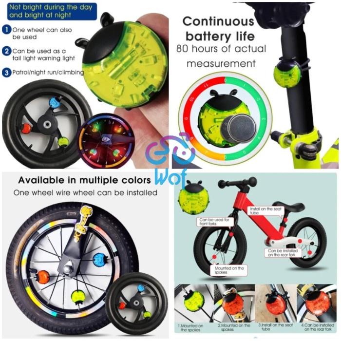 Jual WEST BIKING Kids 311 Lampu Sepeda Multipurpose Bicycle Wheel ...