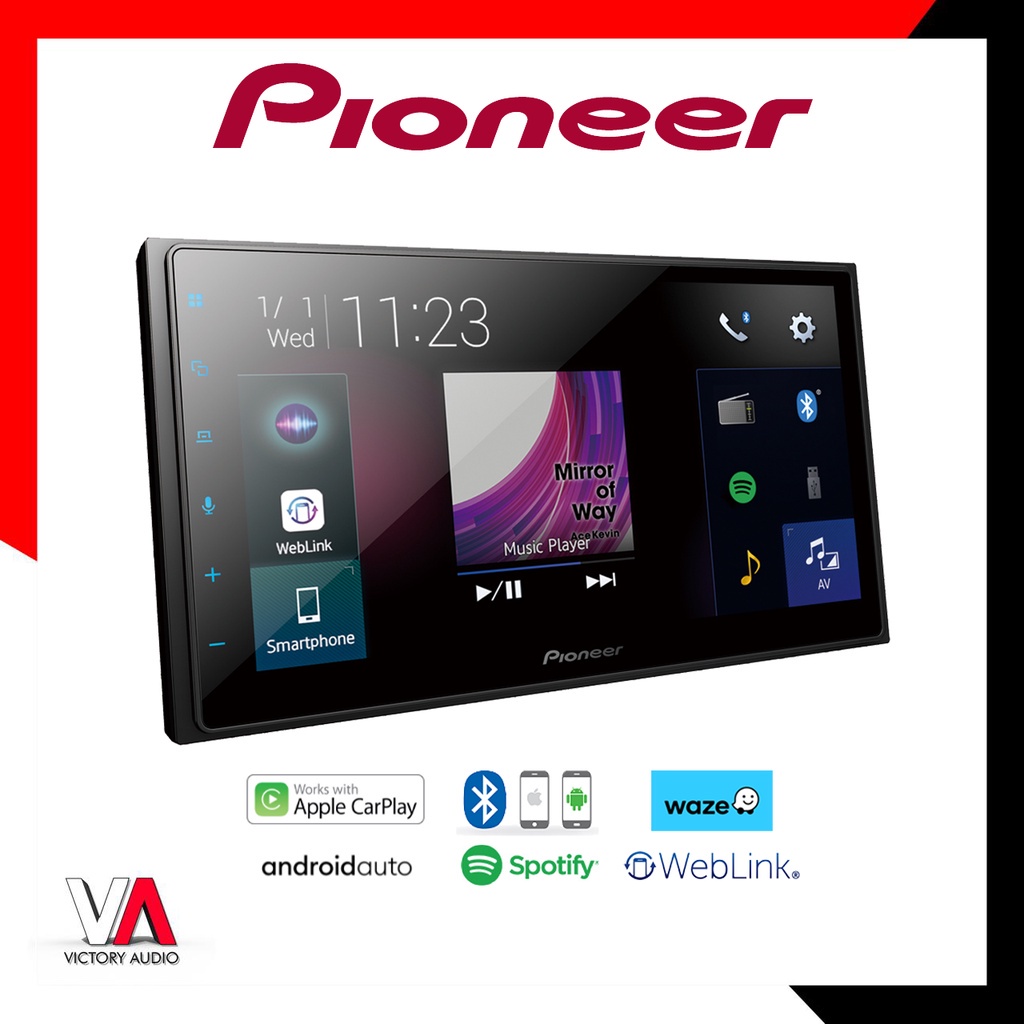 Jual Head Unit Double Din PIONEER DMHZ5350BT 6.8 Inch Full Glass Full