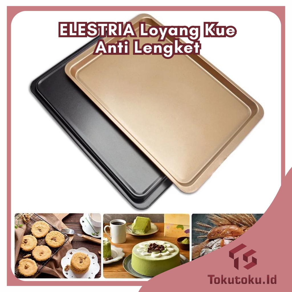 Jual Loyang Kue Kering Anti Lengket Alas Roti Bolu Oven Tray Microwave ...