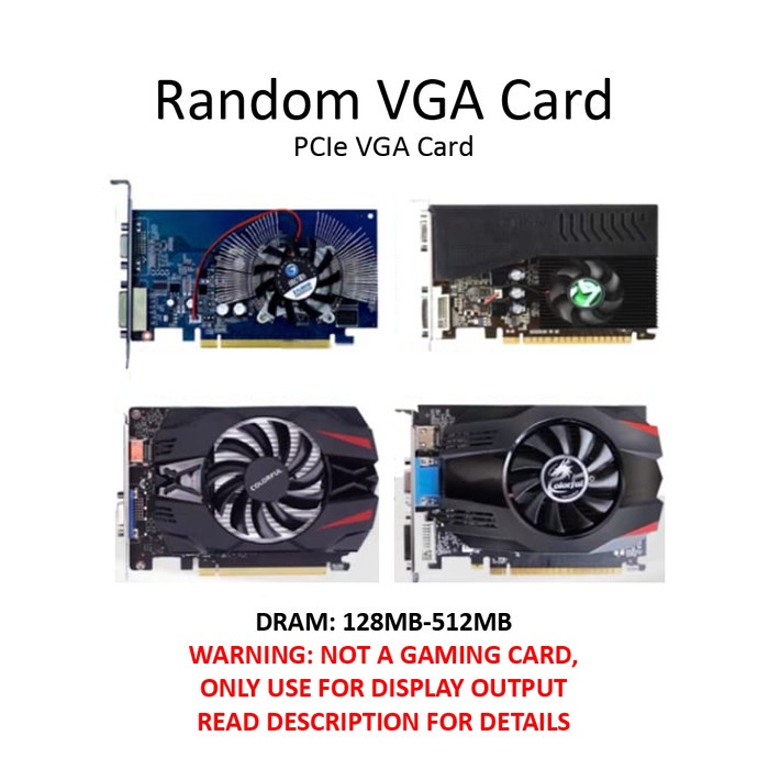 Jual Random VGA GPU Second Low-End Bekas VGA HDMI PCIe Graphics Card ...