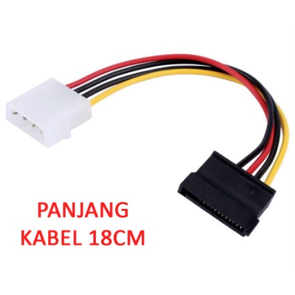 Jual Nara Meow Sanji Kabel Power Molex Pin Male To Sata Pin Female Konverter Shopee Indonesia