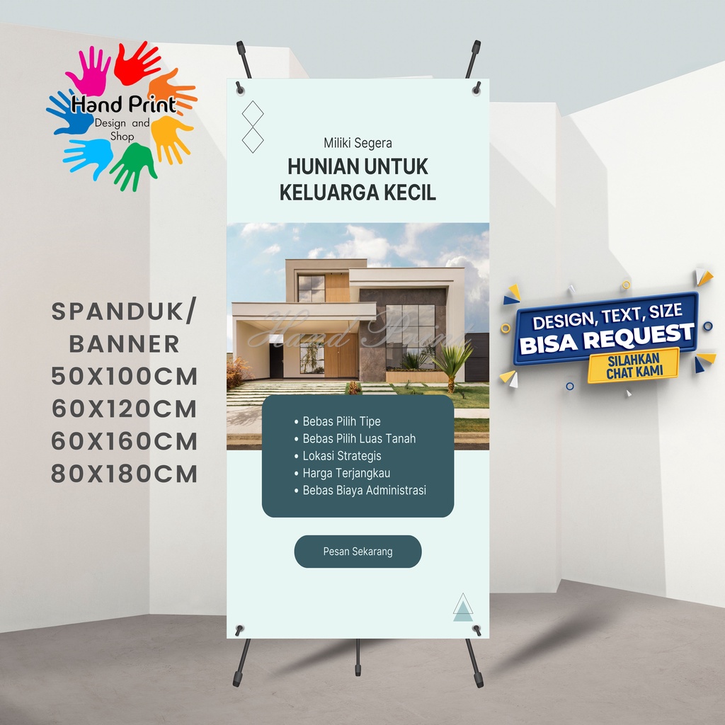 Jual Spanduk Banner MMT Promosi Jual Rumah Sewa Rumah Kontrakan Kosan