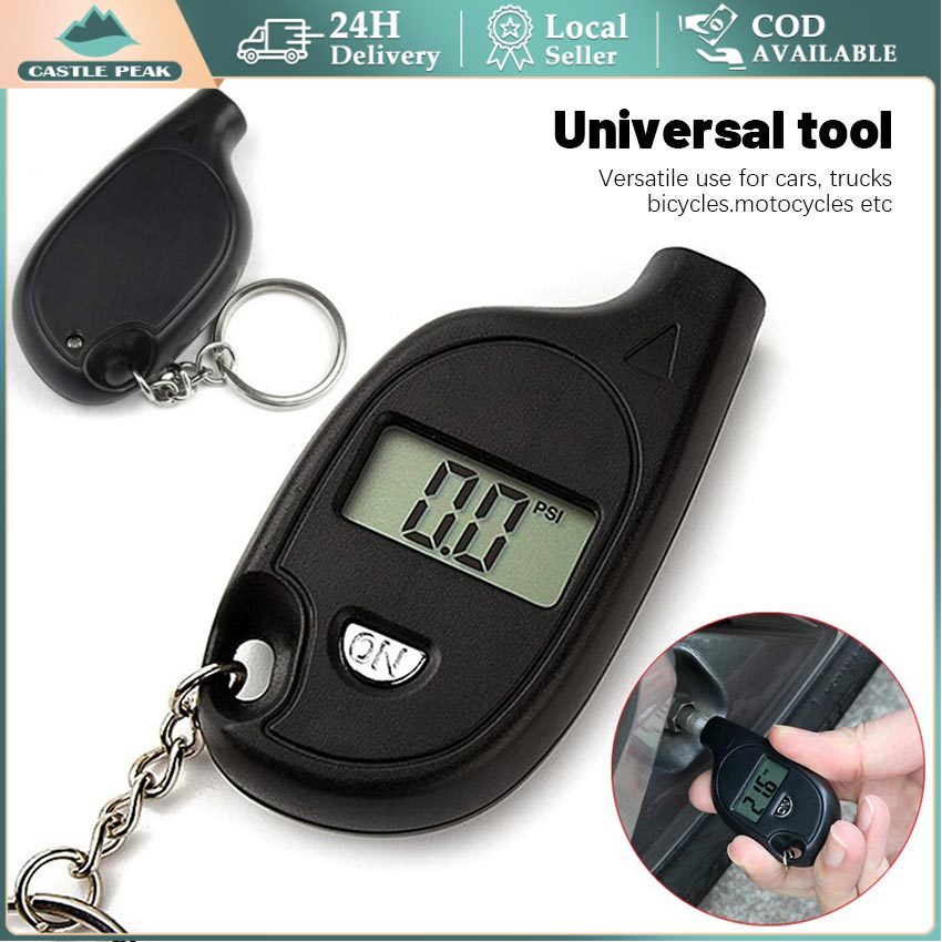 Jual Digital Display Tire Pressure Gauge Keychain model Alat Pengukur Detektor Tester Tekanan