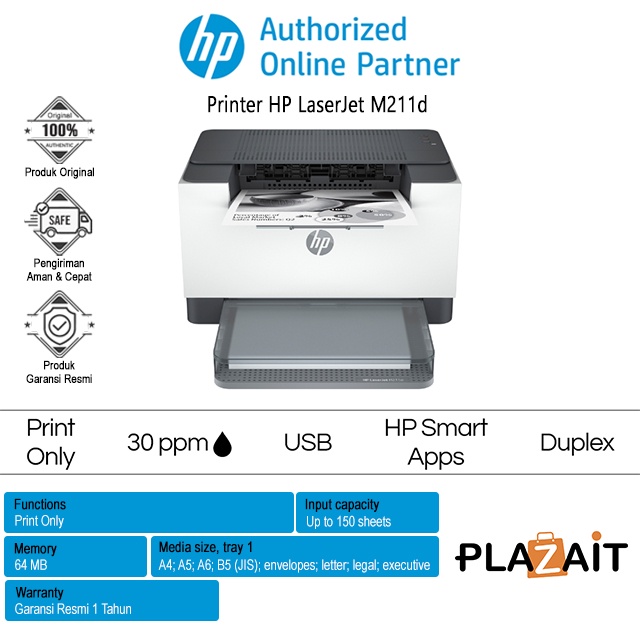 Jual HP Printer LaserJet M211D (Monochrome) Print Only Duplex | Shopee ...