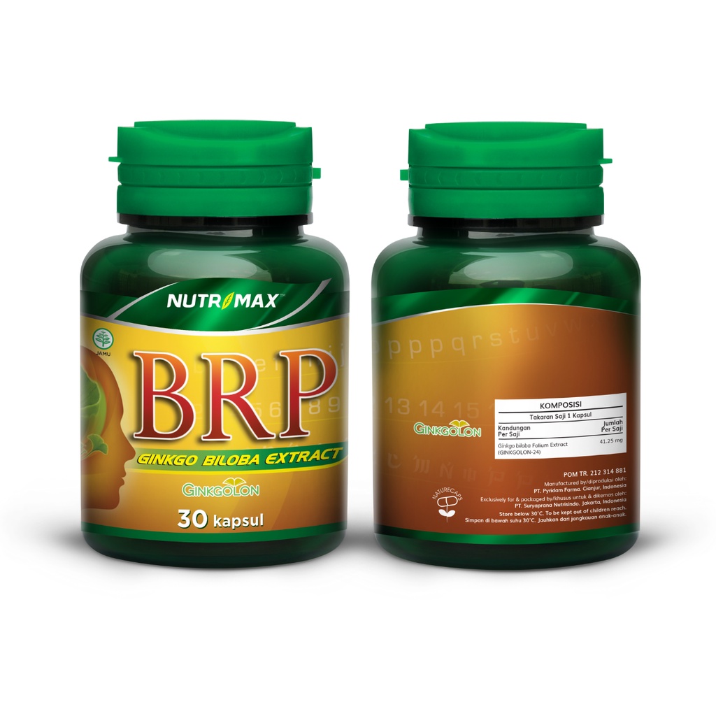 Jual Nutrimax Brp Brain Power Ginkgo Biloba Extract 30 Kapsul Suplemen ...