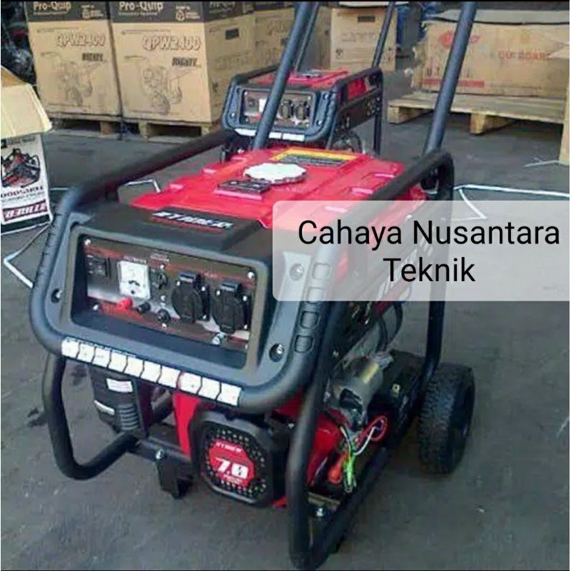 Jual Mesin Genset 7 Hp + Aki 3000 Watt 4 Tak Double Stater Tiger TGR