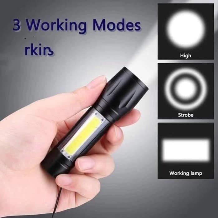 Jual Lampu Senter Mini XPE dan Cob Led ZXT 513 USB Charger Senter Swat ...