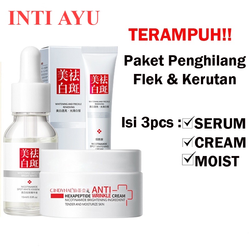 BUNDLE 3 IN 1 Paket Wajah FUYAN Glowing Cindynal Cream Flek Hitam Anti Aging Serum Memutihkan Samarkan Kerutan Retinol